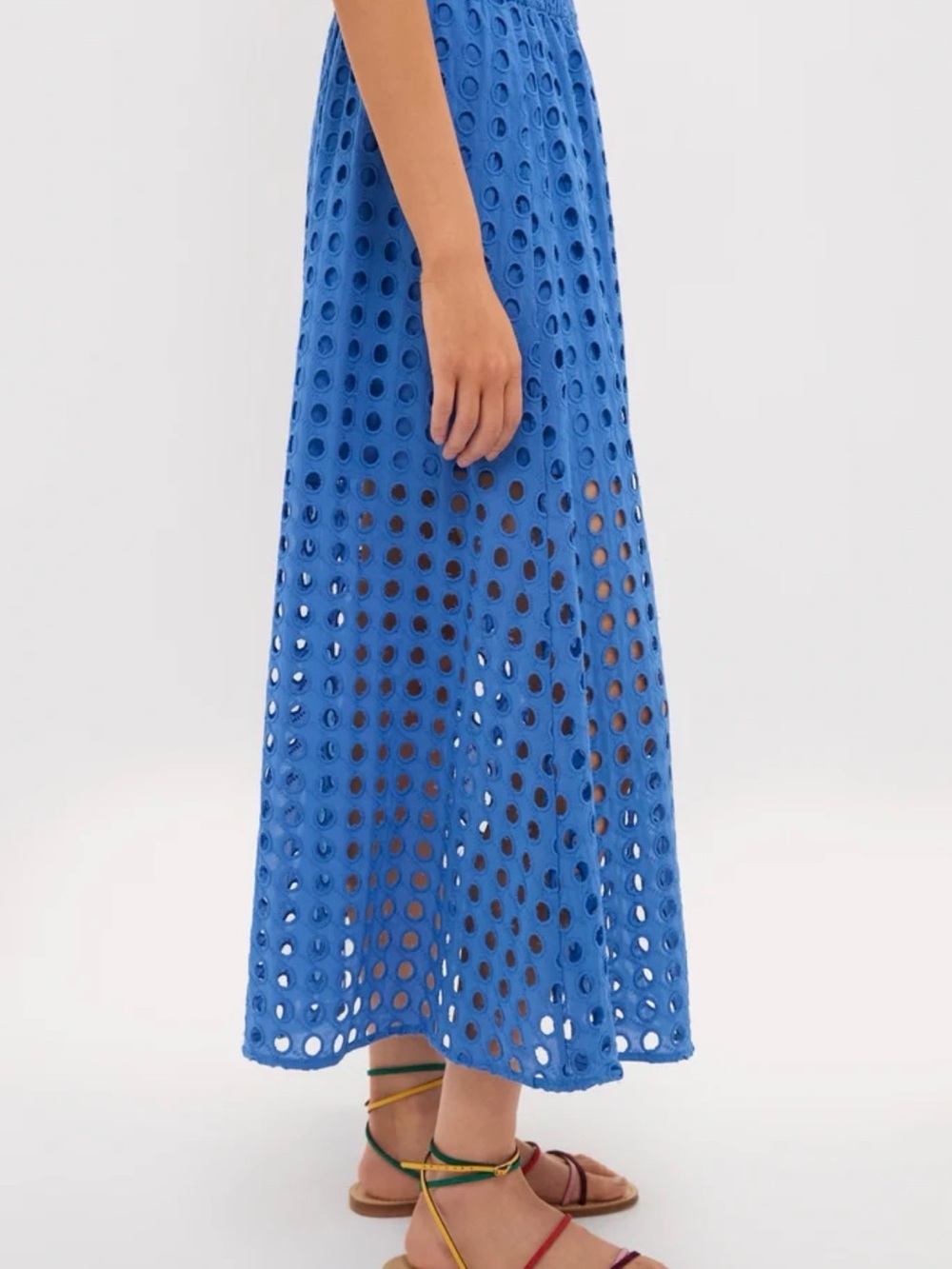Tuckernuck Cobalt Eyelet Maxi Skirt - Picture 3 of 9